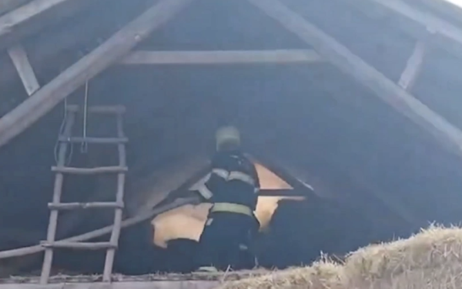 Qəbələdə yanğın olub - VİDEO