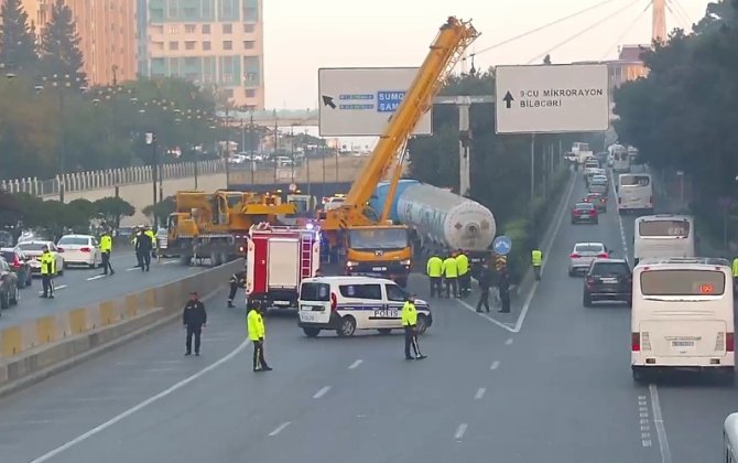 Moskva prospektində QƏZA - Sumqayıt istiqamətində hərəkət məhdudlaşdırıldı