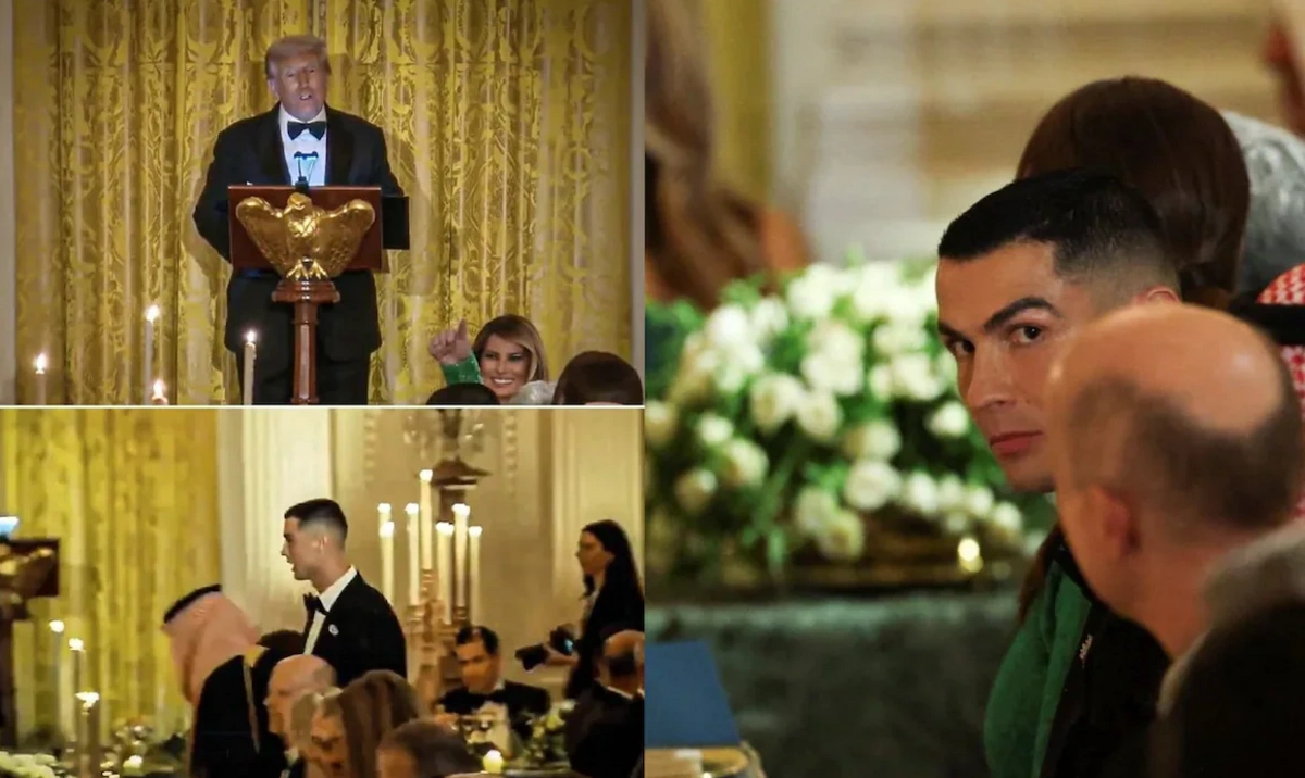 Роналду отужинал с президентом США Дональдом Трампом-ВИДЕО