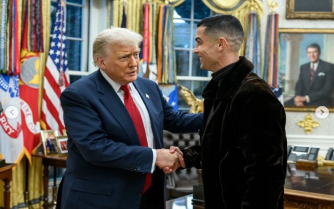 Ronaldo Donald Trampla görüşündən paylaşım edib - FOTO