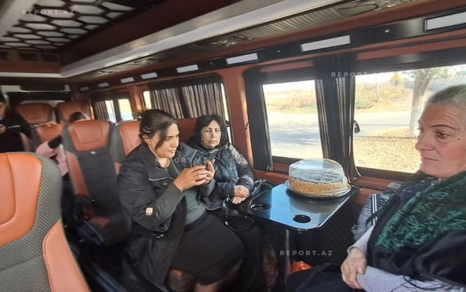 Ağdərənin Həsənriz kəndinə növbəti köç karvanı yola salınıb