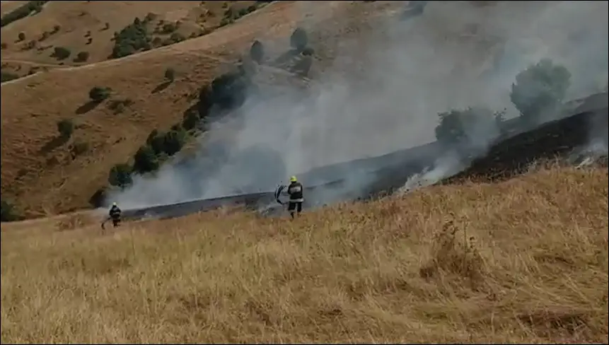 Gədəbəydə dağlıq ərazidə yanğın olub