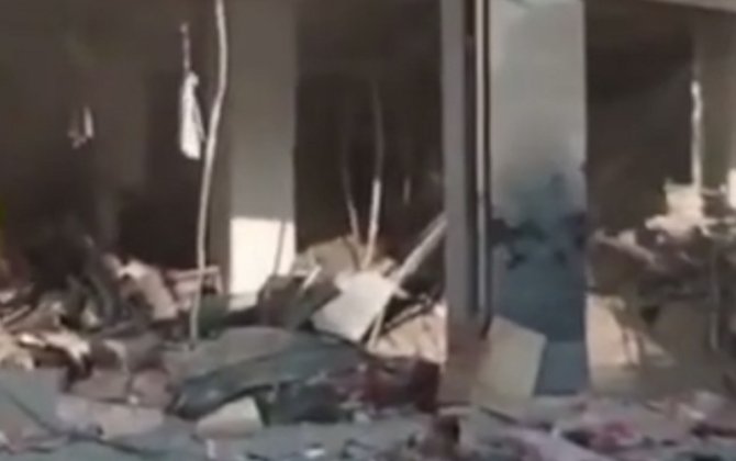 Partlayışın baş verdiyi bina hazırda bu vəziyyətdədir - VİDEO