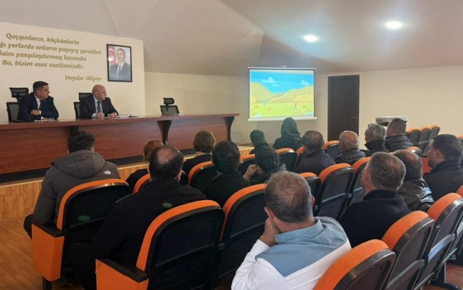 Keçmiş məcburi köçkünlər mina təhlükəsi ilə bağlı maarifləndirildi - FOTOLAR