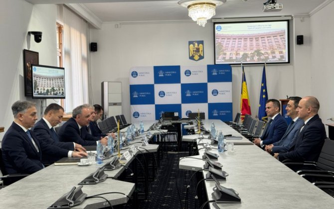 Kamran Əliyev Rumıniya Baş Prokuroru ilə görüşüb - FOTO