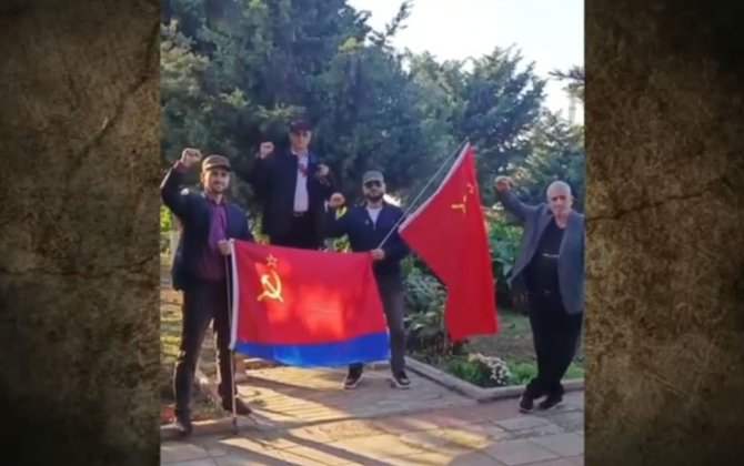 Bakıda SSRİ bayrağı qaldıranlar saxlanıldı