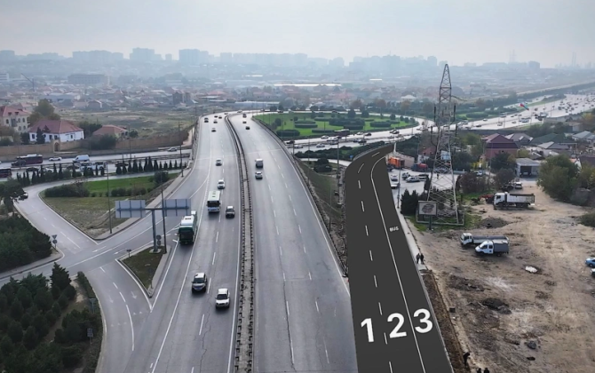Bakıda yeni avtobus zolağı çəkildi - VİDEO