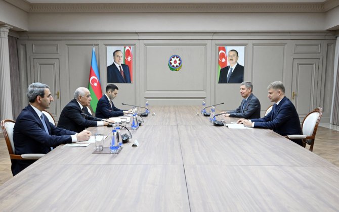 Əli Əsədov “Rusiya Dəmir Yolları” ASC-nin baş direktorunu qəbul edib