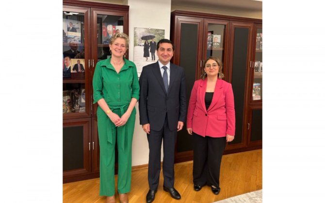 Hikmət Hacıyev Niderland səfiri ilə görüşüb