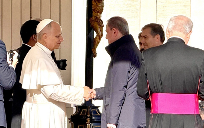 Ceyhun Bayramov Roma Papası ilə görüşüb - FOTO