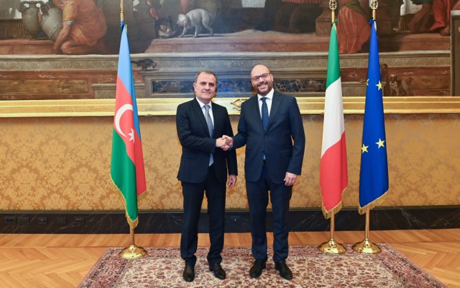 Ceyhun Bayramov İtaliya Parlamentinin Deputatlar Palatasının Prezidenti ilə görüşüb - FOTO