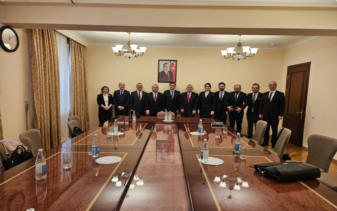 Türkiyədən gələn nümayəndə heyəti Hikmət Hacıyevlə görüşüb