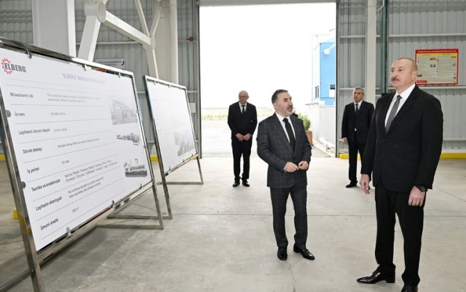 Ильхам Алиев принял участие в открытии завода