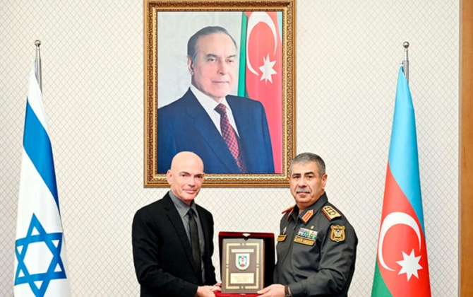 Zakir Həsənov İsrail nümayəndə heyətini qəbul edib
