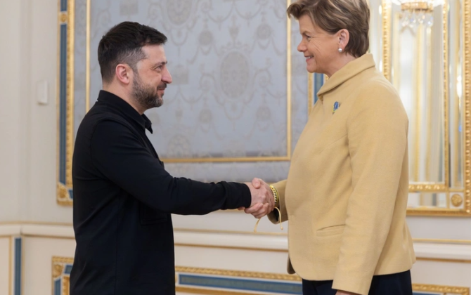 Zelenski və Latviyanın xarici işlər naziri Ukraynaya müdafiə dəstəyini müzakirə ediblər