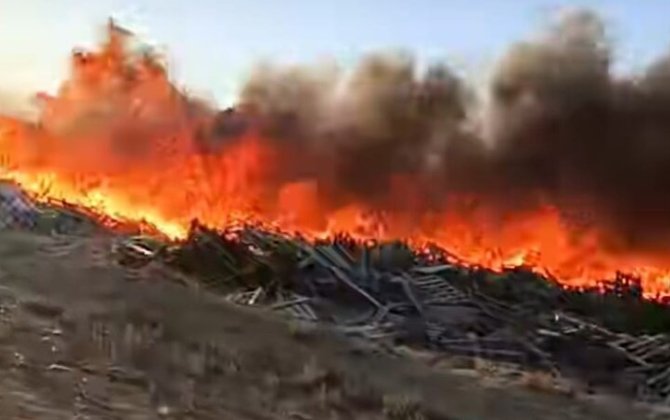 Пожар на дороге 