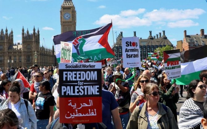 В Лондоне проходит масштабная демонстрация в поддержку Палестины