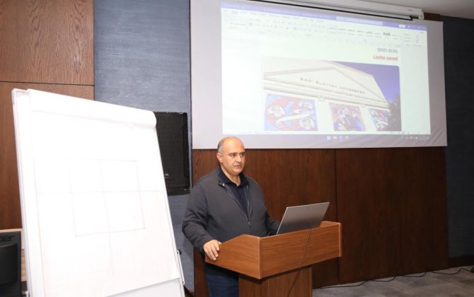 BSU-nun rektoru Strateji İnkişaf Planının yenilənmiş redaksiyasının layihəsinin təqdimatını edib - FOTO