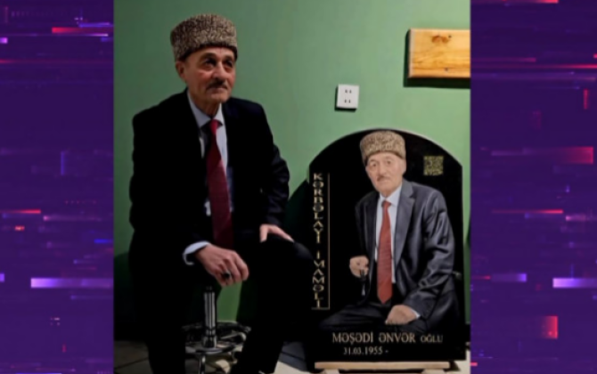 Sağ ikən özünə “QR kod”lu başdaşı düzəltdirdi