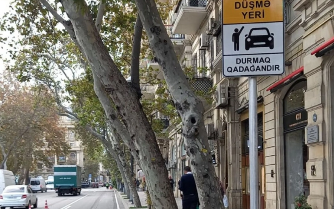 Bakının Zərifə Əliyeva küçəsində minib-düşmə yeri yaradılıb