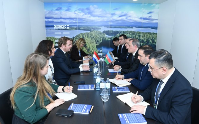 Ceyhun Bayramov Vyanada Niderlandın xarici işlər naziri ilə görüşüb - FOTO