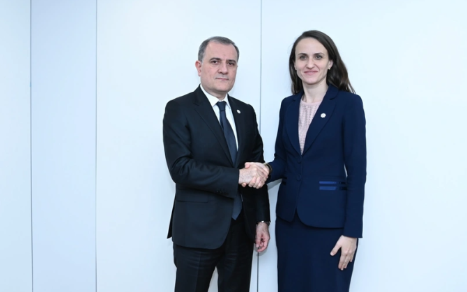 Ceyhun Bayramov Vyanada rumıniyalı həmkarı ilə görüşüb - FOTO