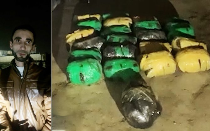 Əvvəllər quldurluq etdiyi üçün məhkum olunmuş şəxs bu dəfə 22 kq narkotiklə saxlanıldı