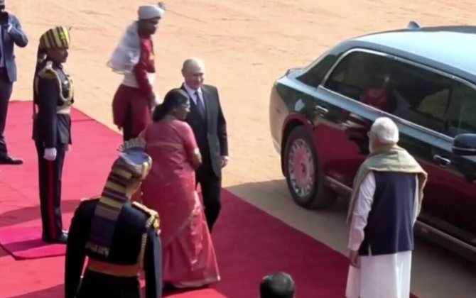 Putini Hindistanda belə qarşıladılar - VİDEO