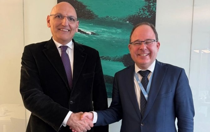 Elçin Əmirbəyov Cenevrədə Tobias Privitelli ilə görüşdü - FOTO