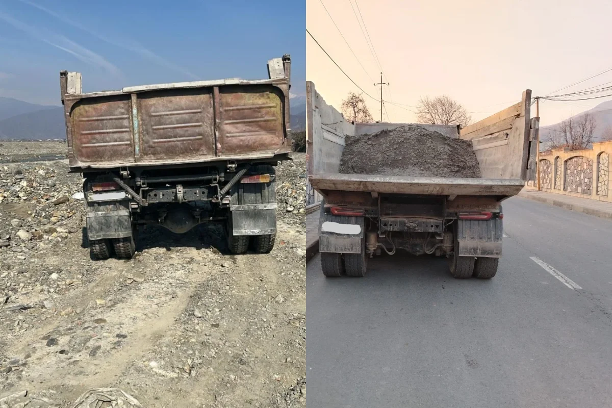 Dənizdən qanunsuz qum-çınqıl daşıyanlər saxlanıldı