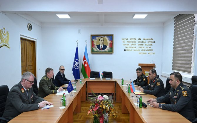NATO-nun Azərbaycan hərbçiləri ilə təlim keçirməsi barədə protokol imzalanıb - FOTO
