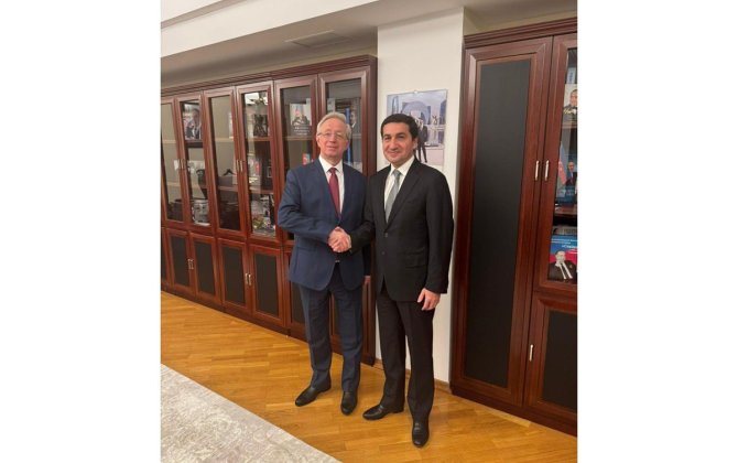 Hikmət Hacıyev Bakıda Lavrovun müavini ilə regional və beynəlxalq məsələləri müzakirə edib