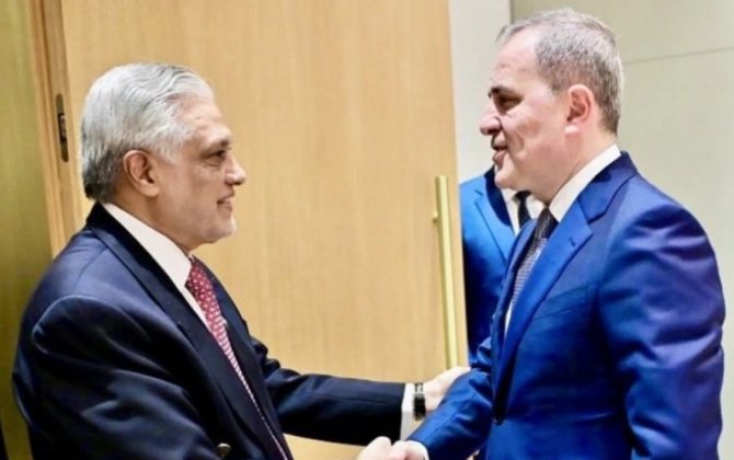 Ceyhun Bayramov pakistanlı həmkarı ilə görüşdü - FOTO