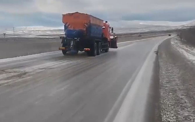 Bakı-Şamaxı yolunda avtomobillərin hərəkəti məhdudlaşdırıldı - VİDEO