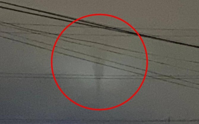 Bakıda gecə müəmmalı görüntü - VİDEO