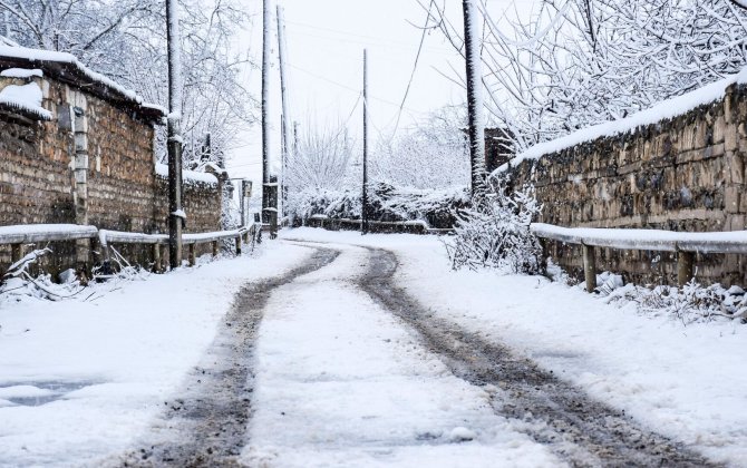 Bu rayonlara qar yağdı: 12 dərəcə şaxta var