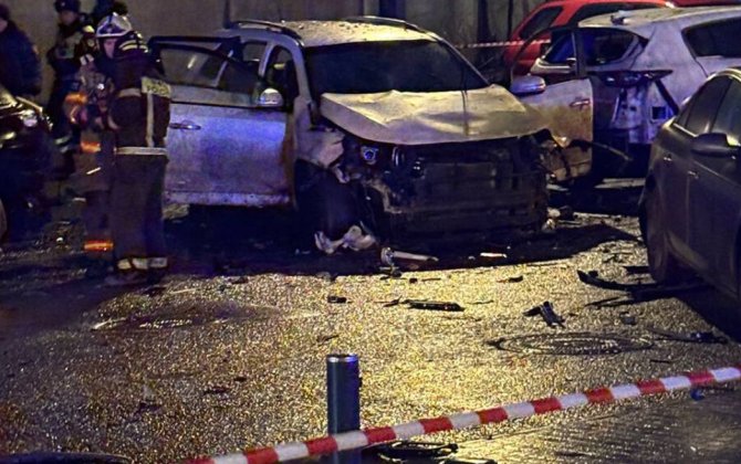 Rusiyada generalın maşını partladıldı - FOTOLAR