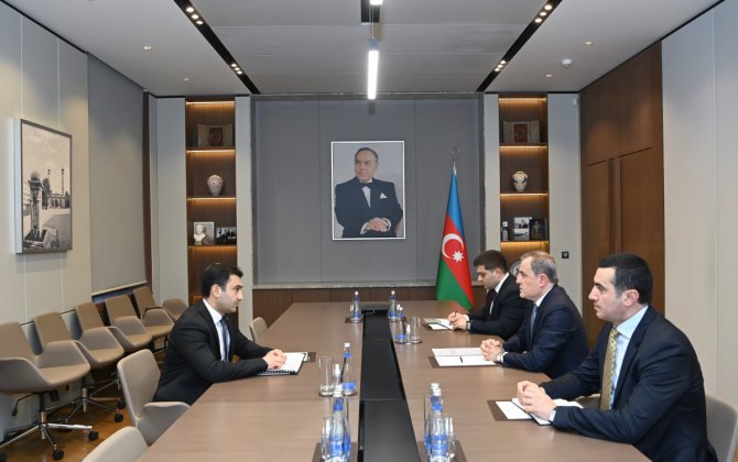 Ceyhun Bayramov Beynəlxalq Mülki Müdafiə Təşkilatının Baş katibi Ərgüc Kələntərli ilə görüşüb - FOTO