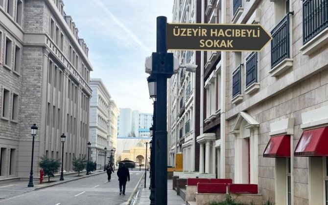 Ankarada bu küçəyə Üzeyir Hacıbəylinin adı verildi - FOTO
