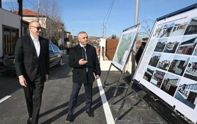 Президент Ильхам Алиев посетил поселок Кяркиджахан