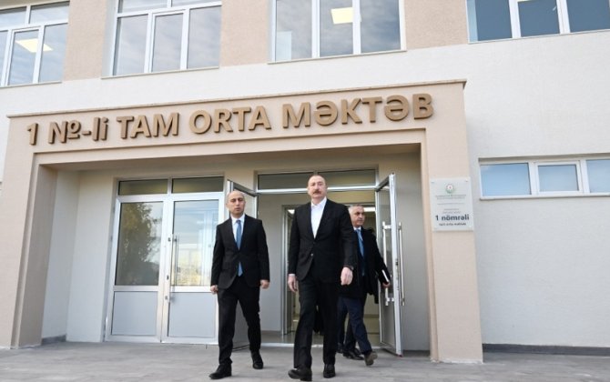 Kərkicahan qəsəbə 1 nömrəli tam orta məktəbin binası istifadəyə verildi- FOTOLAR