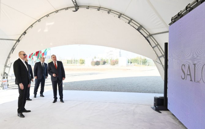 Prezident Ağdam Sənaye Parkında “Saloğlu Qarabağ” MMC-nin istehsal müəssisəsinin təməlini qoyub