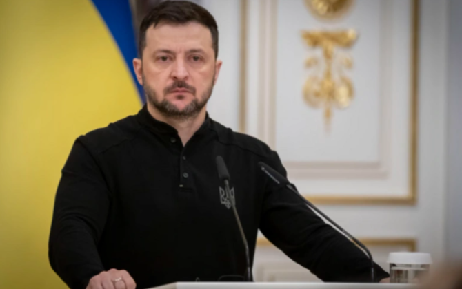 Volodimir Zelenski: Rusiya son sutkada Kiyevə 500 dron və 40 raket atıb