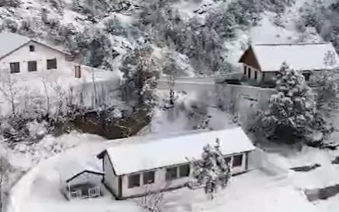 Laçın şəhərindən möhtəşəm qar mənzərəsi - VİDEO