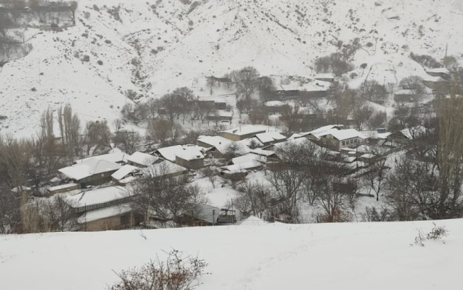 Biçənək kəndinə 43 santimetr qar yağıb - FOTOLAR