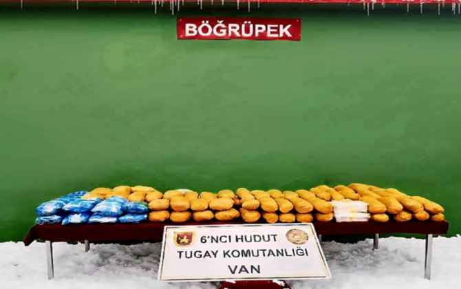 Türkiyənin Van sərhəd xəttində 50 kq narkotik maddə ələ keçirilib