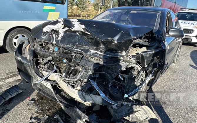 Sumqayıtda altı avtomobilin iştirakı ilə zəncirvari qəza baş verib