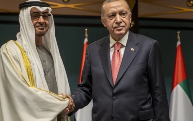 Ərdoğan BƏƏ Prezidenti ilə Qəzzanın yenidən bərpasını müzakirə edib - FOTO