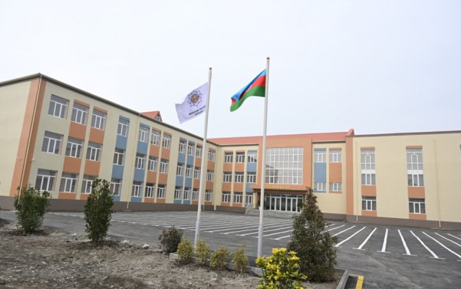 Ucarda Heydər Əliyev Fondunun təşəbbüsü ilə inşa olunan məktəb istifadəyə verilib - FOTO