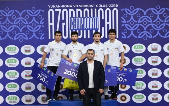 Sərbəst güləşdə 5 çəkidə ölkə çempionları müəyyənləşib - FOTO